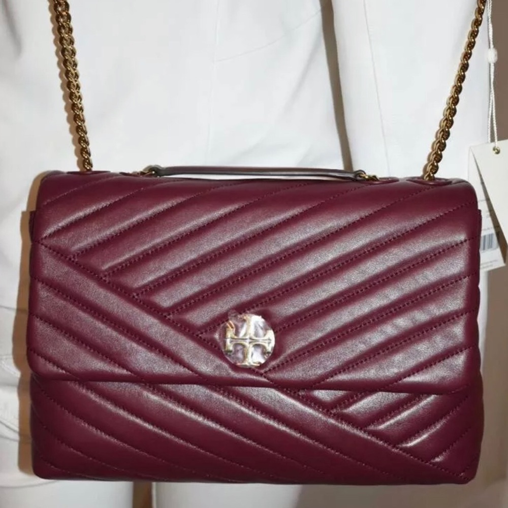 NWT TORY BURCH KIRA CHEVRON QUILTED LEATHER BAG